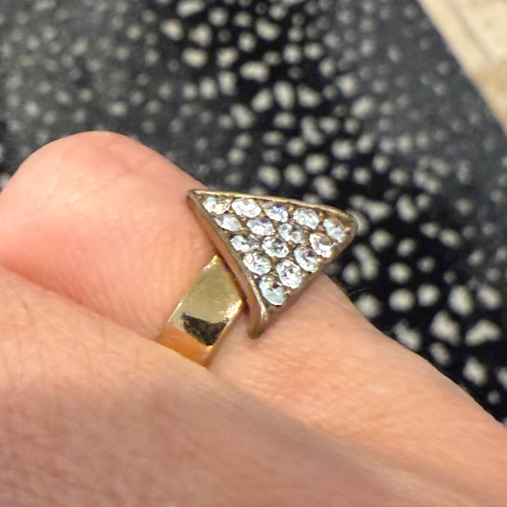 J. Crew Gold and Pavé Geometric Ring